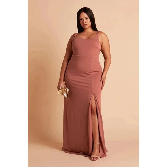 NWT Birdy Grey Alex Convertible Dress Square Neck Crepe Desert Rose Curve 1X - Picture 4 of 9